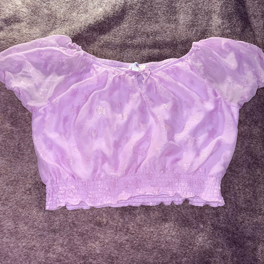 Lavender Sheer Blouse for Women